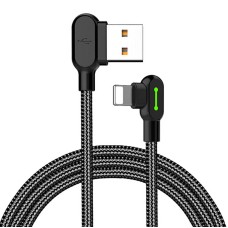 USB to Lightning cable, Mcdodo CA-4673, angled, 1.8m (black)