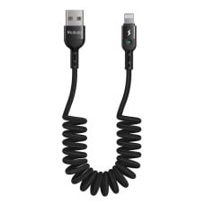 USB prie žaibo kabelis, Mcdodo CA-6410, spyruoklė, 1.8 m (juodas)