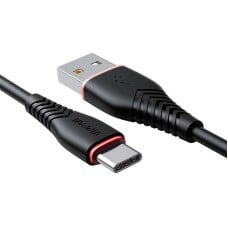Vipfan Anti-Break X01 USB to USB-C cable, 3A, 1m - black