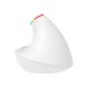 Wireless vertical mouse Delux M618C 2.4G 1600DPI RGB - white