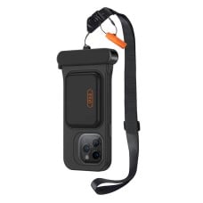 Vandeniui atsparus iPhone 15 Pro/14 Pro/13 Pro dėklas (juodas)
