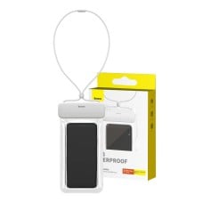 Vandeniui atsparus telefono dėklas Baseus AquaGlide (baltas)