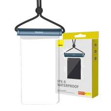 Waterproof phone case Baseus AquaGlide with cylindrical sliding lock - blue