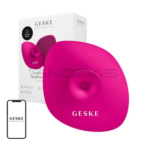 Facial Cleaning Brush 4in1 with Handle Geske with APP(magenta)  Facial Cleaning Brush 4in1 with Handle Geske with APP(magenta)
