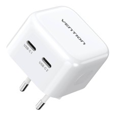 Vention FBPW0-EU USB(C+C) GaN (35W/35W) maitinimo įkroviklis (baltas)