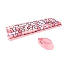 Belaidė klaviatūra + pelė rinkinys MOFII Sweet 2.4G - rožinė