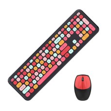 Wireless keyboard + mouse set MOFII 666 2.4G - Black - Red