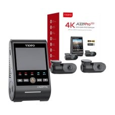 VIOFO A229 PRO 3 kanalų 4K + 2K + 1080P WiFi, GPS