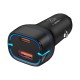 Vipfan C11 automobilio kroviklis, USB + USB-C, PD 20W + QC 3.0, LED (fekete)