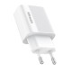 Vipfan E01 hálózati töltő, 1x USB, 2.4A + USB-C kábel (fehér)
