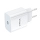Vipfan E04 tinklo įkroviklis, USB-C, 20W, QC 3.0 (balta)