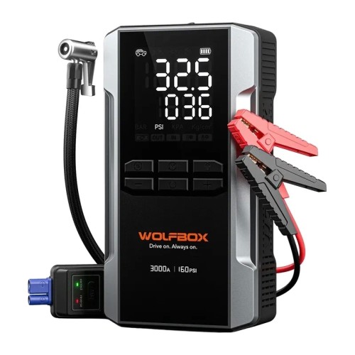 WOLFBOX MegaVolt 16 Air 16 000 mAh 3 000 A užvedimo akumuliatorius WOLFBOX MegaVolt 16 Air 16 000 mAh 3 000 A užvedimo akumuliatorius