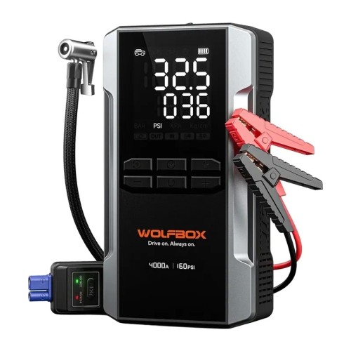 WOLFBOX MegaVolt 24 Air 24 000 mAh 4 000 A užvedimo akumuliatorius WOLFBOX MegaVolt 24 Air 24 000 mAh 4 000 A užvedimo akumuliatorius