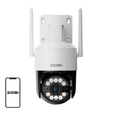ZOSI C296 WiFi 8MP dual Pan Tilt IP66 outdoor camera + 32GB microSD card