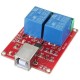 Module of 2 relays 10A/230V controlled from USB - USB relays