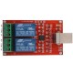Module of 2 relays 10A/230V controlled from USB - USB relays