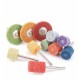 240# nailono pluošto poliravimo diskas - geltonas - 3 mm abrazyvinė galvutė