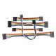 3-PIN tape cable - 40cm - pitch 2.54 mm - female-female DuPont - Transition - servo plugs (Futaba)