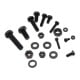 Set of 350pcs M3 nylon screws and nuts - black Nylon