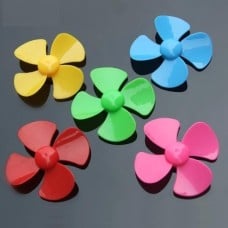 4-blade propeller 40x2mm - blue - for a mini wind turbine - For DIY projects