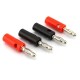 4 mm Banana plugs - pair (black/red) - screwed with housing