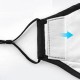 4-layer protective mask - gray - with a pocket for a PM2.5 filter