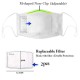 4-layer protective mask - gray - with a pocket for a PM2.5 filter