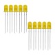 LED 5mm yellow diffusion LED 20mA - 10 pcs