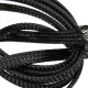 8 mm kabelių pynė - poliesterio pynė / pynė - juoda - 1 mb