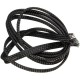 8 mm kabelių pynė - poliesterio pynė / pynė - juoda - 1 mb