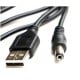 A tipo USB laidas – DC 5.5 x 2.1 mm – maitinimo laidas – 100 cm