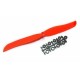 ABC-Power 9x5 propeller - orange - 9050 propeller with reduction insert