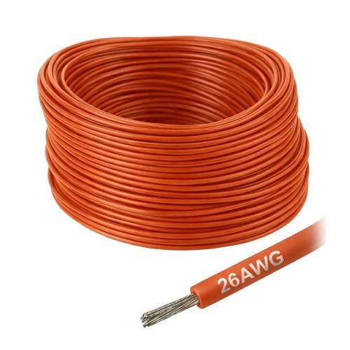 Alavuotas varinis silikoninis laidas 26AWG - 28 gyslų - 0.14 mm2 - raudonas - lankstus Alavuotas varinis silikoninis laidas 26AWG - 28 gyslų - 0.14 mm2 - raudonas - lankstus