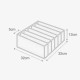 Underwear organizer - 6 compartments - drawer insert - foldable - fabric