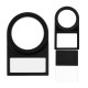 Description Plate With Glass Under Button Lockable Hole 22mm Black x10pcs