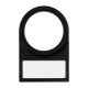 Description Plate With Glass Under Button Lockable Hole 22mm Black x10pcs