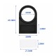 Description Plate With Glass Under Button Lockable Hole 22mm Black x10pcs