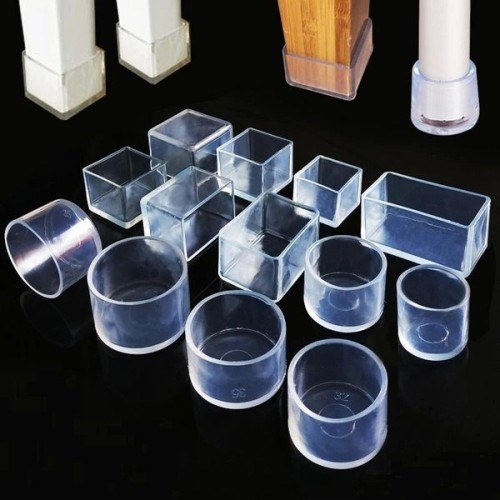 Protective covers for furniture legs 20x20mm - 4 pcs - Silicone cover for legs Protective covers for furniture legs 20x20mm - 4 pcs - Silicone cover for legs