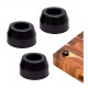 Round rubber feet - 20x16x10.5mm - black - for furniture - 4 pcs.