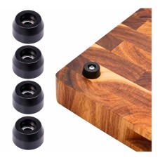 Apvalios guminės kojelės - 11xx9x6mm - juodos - baldams - 4vnt