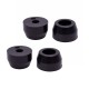 Round rubber feet - 20x16x10.5mm - black - for furniture - 4 pcs.