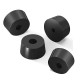 Apvalios guminės kojelės - 20x16x10.5mm - juodos - baldams - 4 vnt
