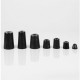 Round rubber feet - 28x22x15mm - black - for furniture - 4 pcs.