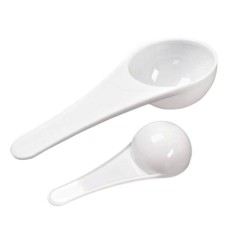 Round plastic spoon - measuring cup - 5g - disposable
