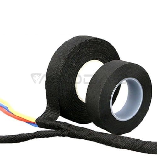 Fabric Insulating Tape 19mm x 15m - black - Webbing tape for cables  Fabric Insulating Tape 19mm x 15m - black - Webbing tape for cables