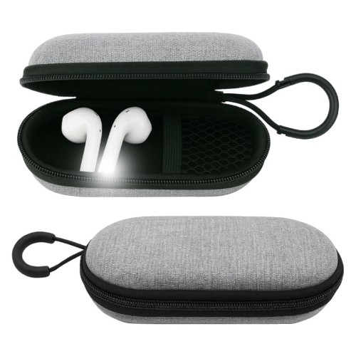 Headphone case - 75x75x30mm - Storage box - Cover Headphone case - 75x75x30mm - Storage box - Cover