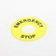 AVARINIO STOP etiketė - 40 mm - Įspėjamasis žiedas saugos mygtukui