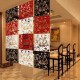 Openwork panel for the wall - red 40x40cm - screen partition - wall decoration
