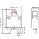 Bimetallic circuit breaker 15A 250VAC X-B1 - thermal bimetallic fuse