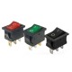 KCD1-1 bistable rocker switch - green - 15x21mm - ON/OFF switch 250V - 3PIN
